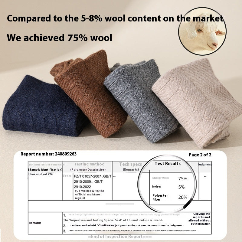 Wool Thermal Socks – Fleece-Lined Mid-Calf